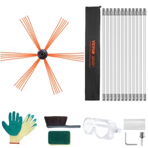 VEVOR Ofenrohrbürste 12 m Schornsteinbürsten inkl. 12 Stangen Kaminbürste Kaminbesen Kaminbesen Nylon Schornsteinbesen Kehrbesen Ofenrohrreiniger Rußbesen Bürste für Schornstein Ofenrohre VEVOR Ofenrohrbürste 12 m Schornsteinbürsten inkl. 12 Stangen Kaminbürste Kaminbesen Kaminbesen Nylon Schornsteinbesen Kehrbesen Ofenrohrreiniger Rußbesen Bürste für Schornstein Ofenrohre