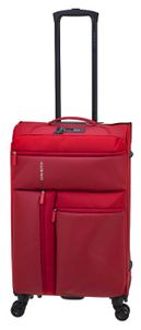 Mittelgroßer Koffer, leichter Trolley 60 Liter rot, Reisegepäck Stoffkoffer Davidts bei Bowatex.