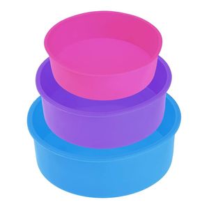 3 Stück  Silikon Kuchenform Backform Backform Rund Mehrere Größen, Runde Silikon Kuchen Backblech BPA-frei