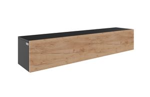 PLATAN ROOM TV Lowboard Hängeboard Board Schrank für Wohnzimmer Wandschrank mit Hochglanz 160 cm Länge