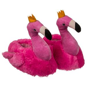 Plüsch Hausschuhe Flamingo für Erwachsene