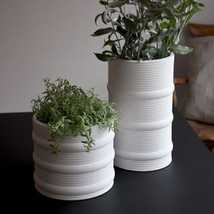 Vase / Übertopf Arby weiß