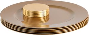 Argon Ta 12-teiliges Platzteller-Set aus Metall – Gold