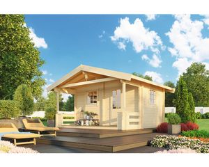 Gartenhaus Outdoor Life Tresco inkl. Terrasse, Fußboden 450 x 260 cm natur