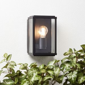 Design Außenwandlampe Schwarz - IP44 Spritzwasserschutz Haustür Garten