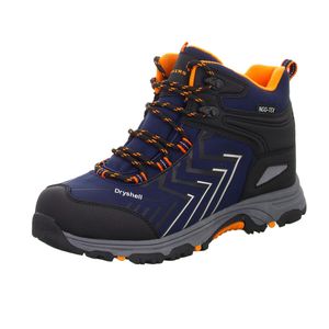 Sneakers Jungen-Allwetterstiefel gefüttert mit Funktionsmembran Blau-Schwarz-Orange, Farbe:blau, EU Größe:38