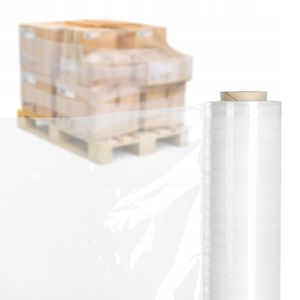 KADAX Stretchfolie, Verpackungsfolie, 3 kg Rolle, 300 m x 50 cm, feste Palettenfolie, Handfolie
