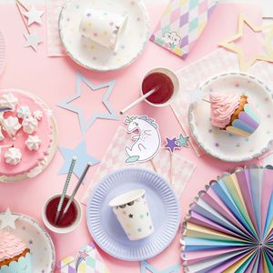 Einhorn Motto Party Unicorn Girlande Stars DIY 1,4m
