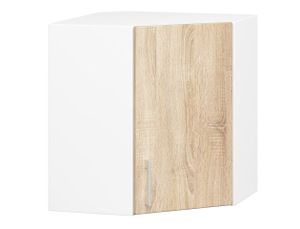 Küchenschrank AKORD LIMA modular W60 Weiß Front Sonoma-Eiche B60 x H58 x T30,5cm