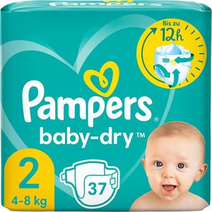 Pampers Windeln baby-dry Größe 2 Mini 4-8 kg 37 Stück
