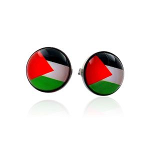 1 Paar Flaggen Ohrringe Fahnen Ohrstecker 316L Chirurgenstahl Palästina