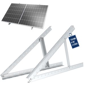 NuaSol Solarpanel Flachdach Halterung Solar- & PV-Montagesysteme PV-Modul Aufständerung Balkonkraftwerk bis 105 cm Neigungswinkel verstellbar  0-90°