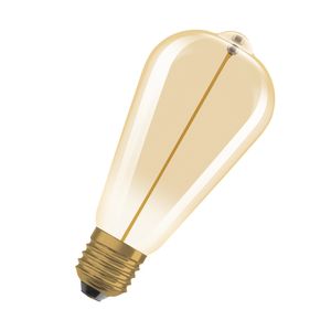 OSRAM LED-Lampen, Vintage-Edition, 12 Watts Ersatz, E27, ST64-shape, 2700 Kelvin, Warm weiß, Klares Glas, single Pack
