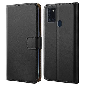 Handy Tasche für Samsung Galaxy A21s Schutzhülle Bookstyle Etui Klapphülle Wallet Flip Cover Case Schwarz
