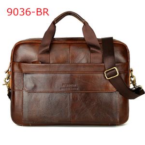Männer Echtes Leder Business Vintage Laptop Tasche Aktentasche Handtasche Reise Umhängetasche Messenger Bag Aktentaschen