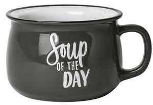 GUSTA 2171700 Suppentasse Soup of the day, Steinzeug, 500 ml, grau