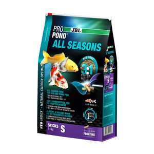 JBL ProPond All Seasons S, Ganzjahresfutter für kleine Koi & Teichfische - 1,1 kg