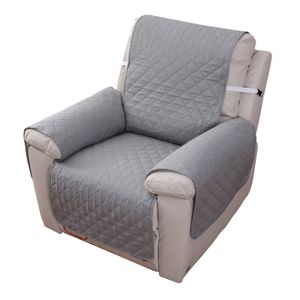 Sesselschoner 1 Sitzer Relaxsessel Universal Reversibel Gesteppte Gepolsterter Sofaschutz Sesselauflage Sofaüberwurf, Grau