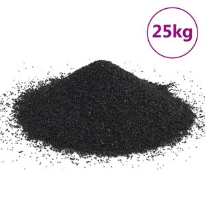 vidaXL Piasek akwariowy 25 kg czarny 0,2-2 mm