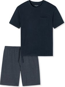 Schiesser Herren Schlafanzug kurz blau 58  ST