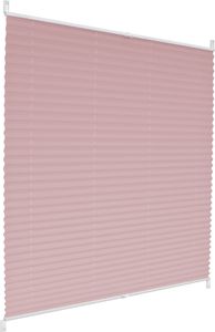 ECD Nemecko Plisovaná žalúzia Klemmfix bez vŕtania, 100x200 cm, ružová, ochrana pred slnkom a súkromím