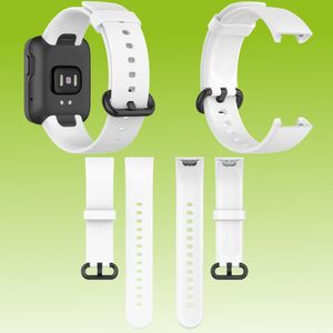 Für Xiaomi Mi Watch Lite / Redmi Watch Kunststoff / Silikon Armband Weiß Uhr Neu