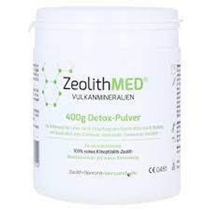 Zeolith MED Detox-Pulver, Entgiftungsgetränk, Flasche, 400 ml, Schwermetalle (Quecksilber, Blei, Cadmium), Aluminium, Ammonium, Histamin, 100%...