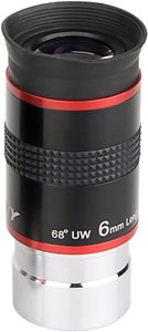 Svbony Okular 1,25", Ultraweitwinkel Okular 6mm, Aluminiumlegierungskörper FMC 68 Grad Okular für Teleskop Zubehör