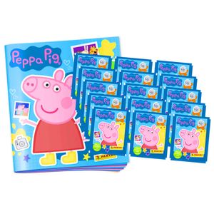 Panini Peppa Pig Sticker - Mein Fotoalbum (2023) - 1 Album + 15 Tüten Sammelsticker