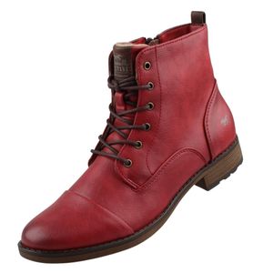 Mustang Damen Boot Stiefelette Reißverschluss bequem kombifreundlich 1359-502, Größe:36 EU, Farbe:Rot