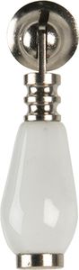 Clayre & Eef Türknauf 2x6 cm Weiß Keramik