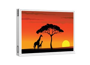raxxa Premium-Puzzle "Safari in Afrika Sonnenuntergang Hintergrund", 1000 Teile