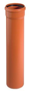 KG Abwasserrohr Rohr Abflussrohr Kanalrohr PVC DN 400 100 cm mit 1 Muffe orange