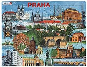 Larsen KH12 Rahmenpuzzle "Prag mit Sehenswürdigkeiten" 66 Teile