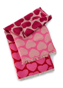 Codello Schal mit Herzen beidseitig tragbar Farbe pink