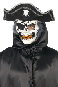 Maske Totenkopf Pirat mit Hut Halloween Karneval Fasching