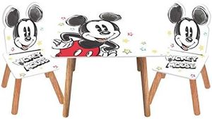 Disney 3tlg. Mickey Micky Maus Holz Kindertisch Maltisch Sitzgruppe Kinder Tisch Stuhl retro