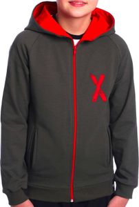 BEZLIT Jungen Sweatjacke mit Rücken Print Olivegrün 134
