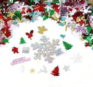 120g Metallic Konfetti Weihnachten Muster Konfetti-Schneeflocke Santa Rentier Weihnachten Tischdeko Streudeko DIY Handwerk Basteln für Weihnachtsdekoration