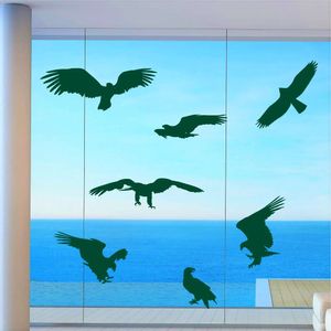 Fenster Aufkleber Fensterbild Warnvögel Adler Größe  25cm Farbe smaragdgrün