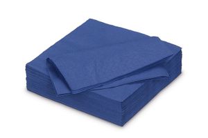 Servietten aus Papier 25x25cm 2-lagig 50 Stück Blau