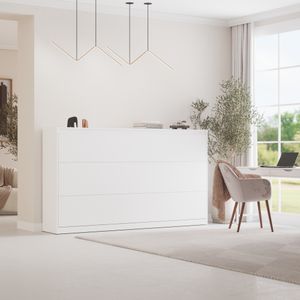 Schrankbett 100x200, Schlafzimmer & Ferienwohnungen Weiss 100 Horizontal