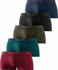 H.I.S. Hipster 5 er-Pack petrol, bordeaux, schwarz, olivgrün, navy Größe XL