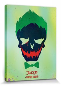 Suicide Squad Poster Leinwandbild Auf Keilrahmen - Joker Totenkopf (80 x 60 cm)