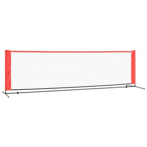 Tennisnetz Schwarz und Rot 300x100x87 cm Polyester