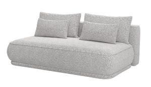 Selsey Schlafsofa Leanno - Couch mit Schlaffunktion, Boucle-Bezug in Hellgrau, 210 cm