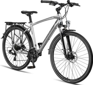 Licorne Bike Premium Touring Trekking Bike in 28 Zoll - Fahrrad für Jungen, Mädchen, Damen und Herren - 21 Gang-Schaltung - Mountainbike - Crossbike