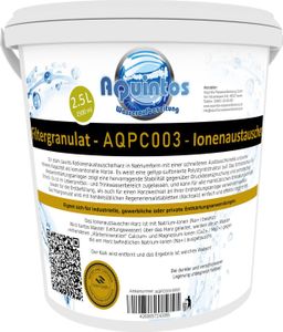 Pure Resin PC003 Enthärterharz Ionenaustauscher für Wasserenthärtungsanlagen Entkalkungsanlagen und Wasserfilter 2,5 Liter (Eimer)