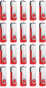 20x 8GB USB 2.0 Stick Flash USB Drive Swivel USB Flashdrive Speicherstick Memorystick Farbe: Rot