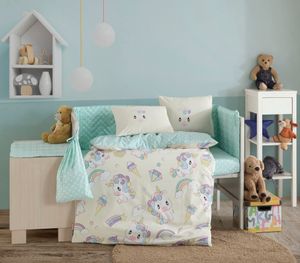 L'Essentiel Linge de Maison, Mila - Cream, Popeline-Bettbezug-Set für Babys, Creme, 100 x 150 cm